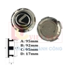 Logo chụp mâm, ốp lazang bánh xe ô tô Lexus LX470, đường kính 95mm
