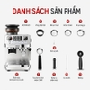 Máy pha và xay cà phê bán tự động 3 trong 1 Espresso, Cappuccino, Latte. Kết hợp 44 chế độ xay. Thương hiệu Mỹ cao cấp HiBREW - H7 LITE