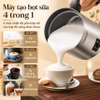 Máy tạo bọt sữa Nóng và Lạnh 4 trong 1. Thương hiệu Mỹ cao cấp HiBREW - M3A
