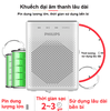 Máy trợ giảng Bluetooth loa di động dùng cho giảng dậy, hướng dẫn viên, bán hàng. Thương hiệu Hà Lan cao cấp Philips - SBM220