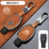 Bao da móc treo chìa khoá xe ô tô Mercedes và Maybach
