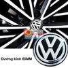 Logo chụp mâm, ốp lazang bánh xe ô tô Volkswagen. Đường kính 55mm và 65mm