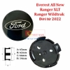 Logo chụp mâm bánh xe ô tô Ford Everest All New, Ranger XLT, Ranger Wildtrak (Đời từ 2022 trở lên). Đường kính chân cài 66mm