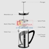 Bình pha cà phê kiểu Pháp French Press Shardor FP515S