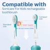 Bộ 2 đầu bàn chải đánh răng điện trẻ em Philips HX6032