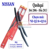 Bộ 2 thanh gạt nước mưa ô tô đa năng Nano cao cấp hãng xe Nissan: Sunny-Teana-X trail-Navara-Livina-Grand Livina-Juke-Murano-Qashpai
