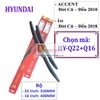 Bộ 2 thanh gạt nước mưa ô tô đa năng Nano cao cấp dành cho hãng xe Hyundai: Getz-Accent-Avente-Elantra-i10-i20-i30-santafe-Sonata-Tucson-Starex-Verna