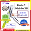 Bộ 2 thanh gạt nước mưa ô tô Nano xương mềm cao cấp dành cho hãng xe Ford: Transit-Ecosport-Everest-Focus-Fiesta-Ranger-Mondeo-Escape-Mustang