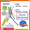 Bộ 2 thanh gạt nước mưa ô tô Nano xương mềm cao cấp dành cho hãng xe Honda: Accord-Civic-Hrv-City-Jazz-Crv