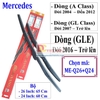 Bộ 2 thanh gạt nước mưa ô tô đa năng Nano cao cấp hãng xe Mercedes: Các dòng xe CLA-GLA-GLC-GLK-GLE-GLK-A-C-E-GL-Class