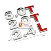 Decal tem chữ 1.8T, 2.0T và 3.0T inox dán đuôi xe ô tô