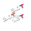 Decal tem chữ 1.8T, 2.0T và 3.0T inox dán đuôi xe ô tô