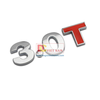 Decal tem chữ 1.8T, 2.0T và 3.0T inox dán đuôi xe ô tô