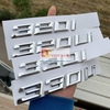 Decal tem chữ inox 320i dán đuôi xe ô tô