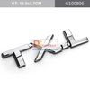 Decal tem chữ inox V6, VX, TX.L, VX.L dán đuôi xe ô tô