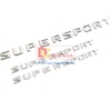 Bộ Decal tem chữ Super Sport dán đuôi xe và hông xe ô tô
