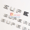 Bộ Decal tem chữ Super Sport dán đuôi xe và hông xe ô tô
