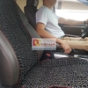 Đệm hạt gỗ tựa lưng massage lót ghế ô tô 100% gỗ Mun tự nhiên, đan kết diềm mép cao cấp