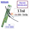 Bộ 2 thanh gạt nước mưa ô tô Nano mềm cao cấp hãng xe Nissan: Sunny-Teana-X trail-Navara-Livina-Grand Livina-Juke-Murano-Qashpai