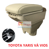 Hộp tỳ tay ô tô cao cấp Toyota Yaris và Vios tích hợp 7 cổng USB 2014-2020