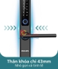 Bộ khóa cửa thông minh tích hợp wifi, mở Vân tay, mã số, thẻ từ và chìa cơ. Thương hiệu Hà Lan cao cấp Philips DDL608-5HWS