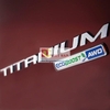 Decal tem chữ inox TITANIUM dán đuôi xe ô tô