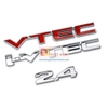Decal tem chữ inox VTEC, IVTEC và 2.4 dán đuôi xe ô tô