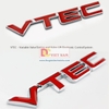 Decal tem chữ inox VTEC, IVTEC và 2.4 dán đuôi xe ô tô