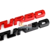 Decal tem chữ Turbo inox dán trang trí thân xe hoặc đuôi ô tô