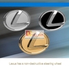 Logo biểu tượng vô lăng xe ô tô Lexus, đường kính 64mm và 77mm   