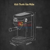Máy pha cà phê bán tự động Espresso, Cappuccino, Latte. Thương hiệu Mỹ cao cấp HiBREW - H11