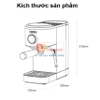 Máy pha cà phê Cappuccino, Ristretto, Espresso, Latte chuyên nghiệp. Thương hiệu Mỹ cao cấp HiBREW - H13