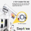 Máy trộn bột, đánh kem 10 lít chuyên nghiệp 3 trong 1 - Dòng công nghiệp. Thương hiệu Mỹ cao cấp Septree - B10SS và B10
