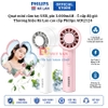 Quạt mini cầm tay USB, serial 2000, 5 cấp độ gió, pin 3.000mAH. Thương hiệu Hà Lan cao cấp Philips ACR2124PPF - ACR2124MPF