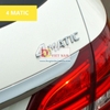 Decal tem chữ 4 MATIC dán xe đuôi ô tô