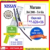 Bộ 2 thanh gạt nước mưa ô tô Nano xương mềm cao cấp hãng xe Nissan: Sunny-Teana-X trail-Navara-Livina-Grand Livina-Juke-Murano-Qashpai