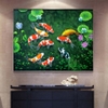 45CC Tranh Canvas Cửu Ngư Quần Hội