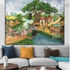 ĐQ22 Tranh Phong Cảnh Đồng Quê Tráng Gương