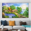 ĐQ26 Tranh Phong Cảnh Đồng Quê Tráng Gương