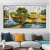 ĐQ12 Tranh Phong Cảnh Đồng Quê Tráng Gương