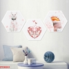 15LG Tranh Lục Giác Tráng Gương Cho Bé