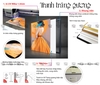 0009HV Tranh Treo Tường Hình Vuông Hươu Sừng Hoa