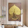 01PT Tranh Tráng Gương Phòng Thờ Lá Bồ Đề