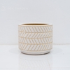 Chậu Trụ Kẻ Trắng M [White Striped Pot] (D26H22)