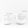 Com.Pot_[Dancing Leaves] (D45H38 White)