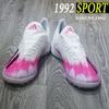 Giày Bóng Đá Adidas X 19.1 Đế Boots Trắng Viền Hồng TF