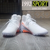 Giày Bóng Đá Nike Mercurial Superfly 7 Elite Trắng Vạch Cam Cao Cổ TF