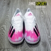 Giày Bóng Đá Adidas X 19.1 Đế Boots Trắng Viền Hồng TF