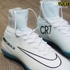 Giày Bóng Đá Nike Mercurial X CR7 Superfly Trắng Viền Đen Đế Xanh Ngọc TF