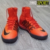 Giày Bóng Đá Nike Mercurial X Superfly Đỏ Thẫm Vạch Đen Cổ Cao TF